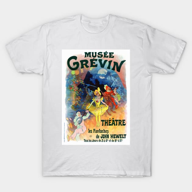 Vintage Travel Poster France Musee Grevin T-Shirt by vintagetreasure